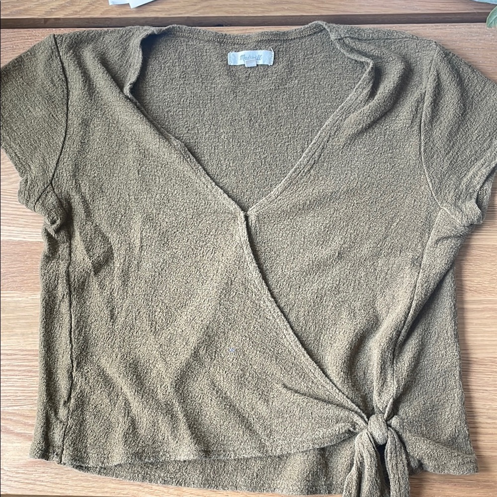 Madewell Olive Wrap Blouse